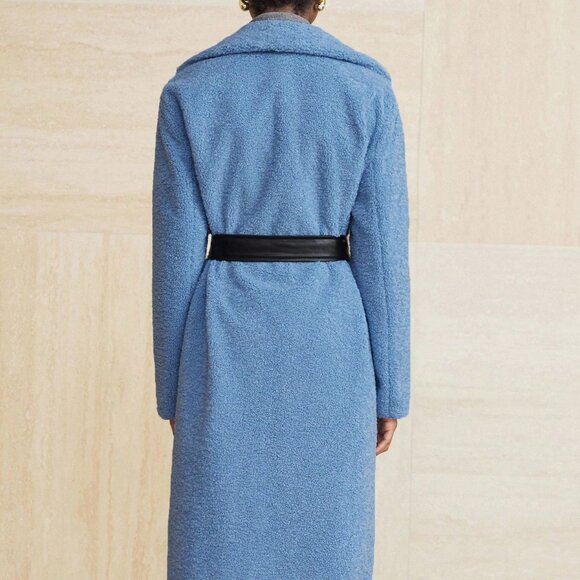 Blue Casual Women's Faux Fur Coat - Picture 2 of 8